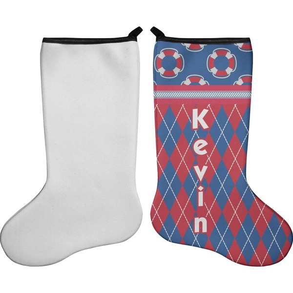 Buoy & Argyle Print Stocking - Single-Sided - Approval