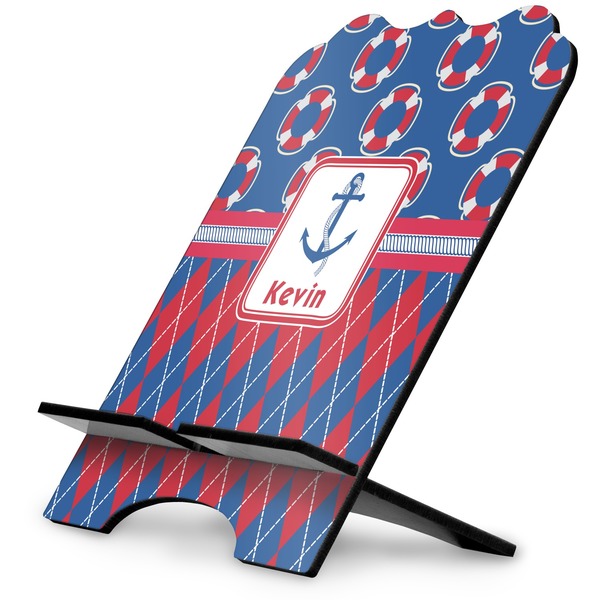 Custom Buoy & Argyle Print Stylized Tablet Stand (Personalized)