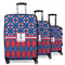 Buoy & Argyle Print 3 Piece Luggage Set - 20" Carry On, 24" Medium Checked, 28" Large Checked (Personalized)