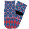 Buoy & Argyle Print Toddler Ankle Socks - Single Pair - Front and Back