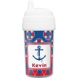 Buoy & Argyle Print Toddler Sippy Cup (Personalized)