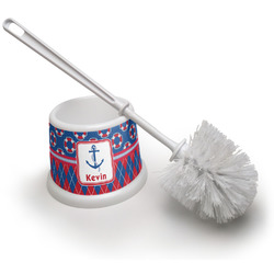 Buoy & Argyle Print Toilet Brush (Personalized)