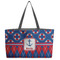 Buoy & Argyle Print Beach Totes Bag - w/ Black Handles (Personalized)