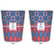 Buoy & Argyle Print Trash Can White - Front and Back - Apvl