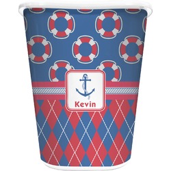 Buoy & Argyle Print Waste Basket (Personalized)