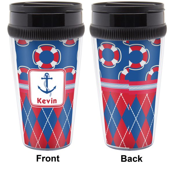 Buoy & Argyle Print Travel Mug Approval (Personalized)