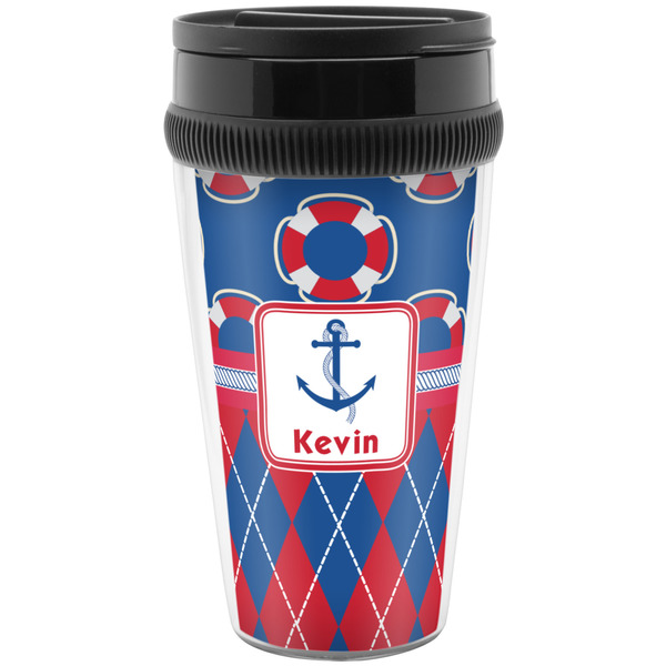 Custom Buoy & Argyle Print Acrylic Travel Mug without Handle (Personalized)