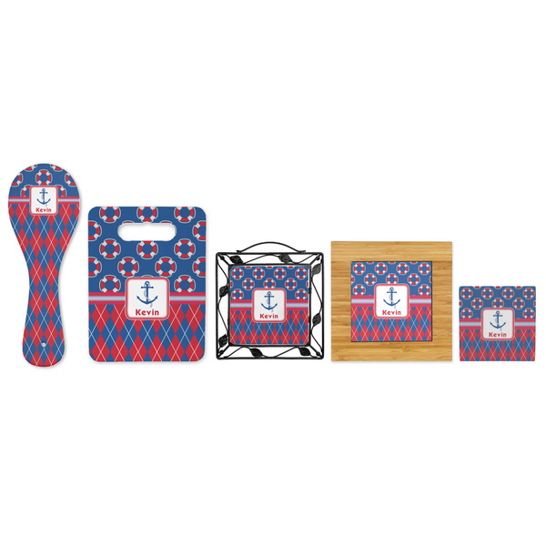 Buoy & Argyle Print Trivets