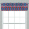 Buoy & Argyle Print Valance - Closeup on window
