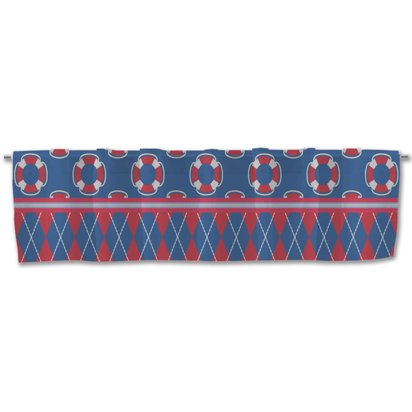 Buoy & Argyle Print Valance - Front