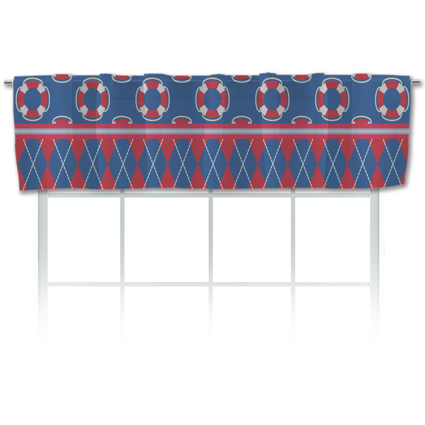 Custom Buoy & Argyle Print Valance