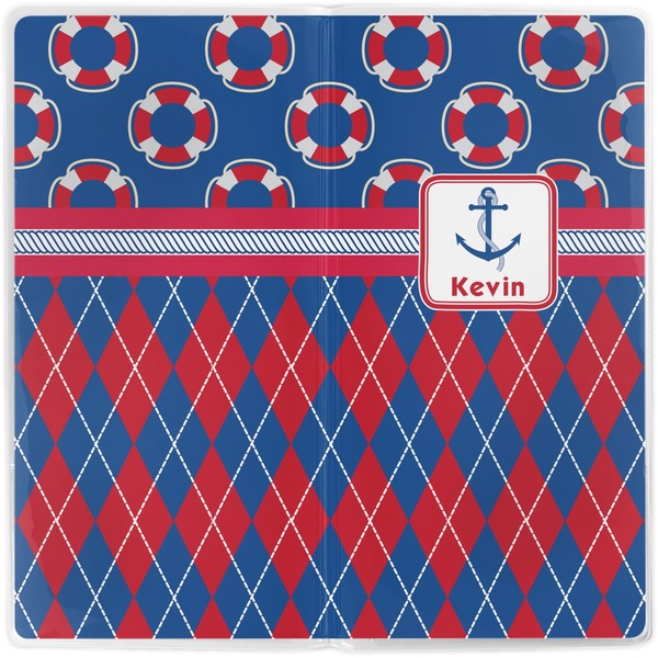 Buoy & Argyle Print Vinyl Document Wallet - Apvl