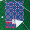 Buoy & Argyle Print Waffle Weave Golf Towel - In Context
