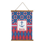 Buoy & Argyle Print Wall Hanging Tapestry (Personalized)