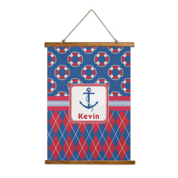 Buoy & Argyle Print Wall Hanging Tapestry - Tall (Personalized)