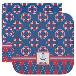 Buoy & Argyle Print Facecloth / Wash Cloth (Personalized)
