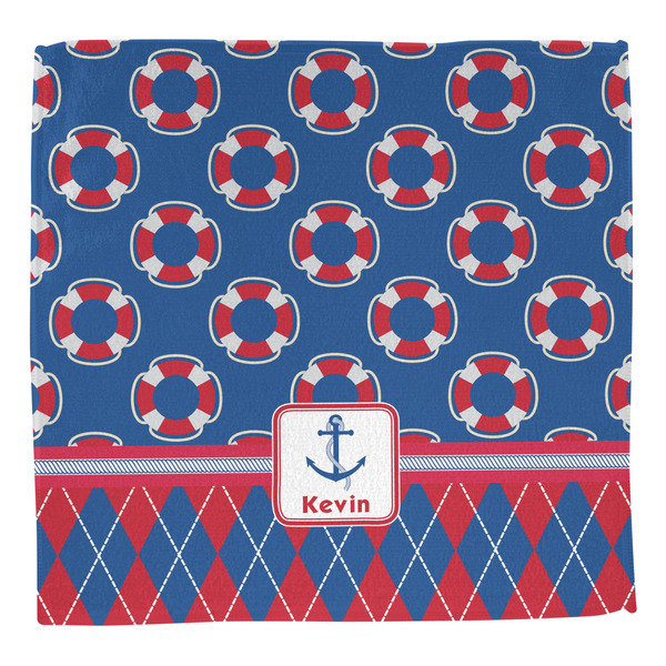 Buoy & Argyle Print Washcloth - Front - No Soap