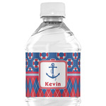 Buoy & Argyle Print Water Bottle Labels - Custom Sized (Personalized)