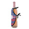 Buoy & Argyle Print Wine Bottle Apron - DETAIL WITH CLIP ON NECK