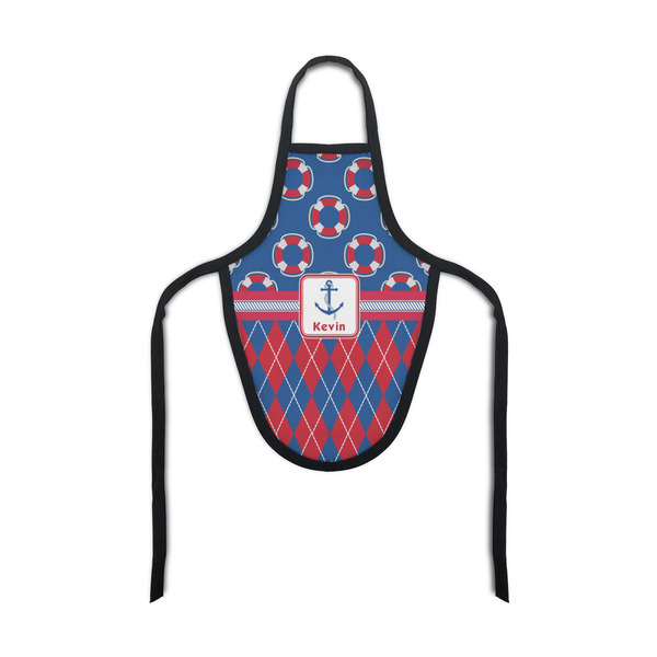 Custom Buoy & Argyle Print Bottle Apron (Personalized)