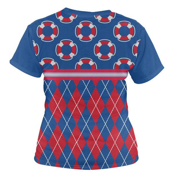 Buoy & Argyle Print Women's T-shirt Back