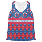 Buoy & Argyle Print Womens Racerback Tank Top - Large