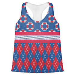 Buoy & Argyle Print Womens Racerback Tank Top