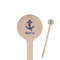 Buoy & Argyle Print Wooden 6" Stir Stick - Round - Closeup
