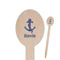 Buoy & Argyle Print Oval Wooden Food Picks (Personalized)