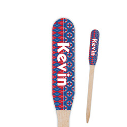 Buoy & Argyle Print Paddle Wooden Food Picks (Personalized)