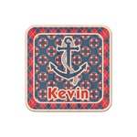 Buoy & Argyle Print Genuine Maple or Cherry Wood Sticker (Personalized)
