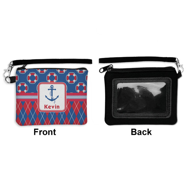 Buoy & Argyle Print Wristlet ID Cases - Front & Back