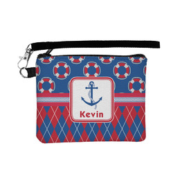 Buoy & Argyle Print Wristlet ID Case w/ Name or Text