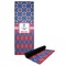 Buoy & Argyle Print Yoga Mat with Black Rubber Back Full Print View
