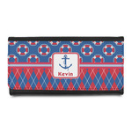 Buoy & Argyle Print Leatherette Ladies Wallet (Personalized)