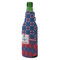 Buoy & Argyle Print Zipper Bottle Cooler - ANGLE (bottle)