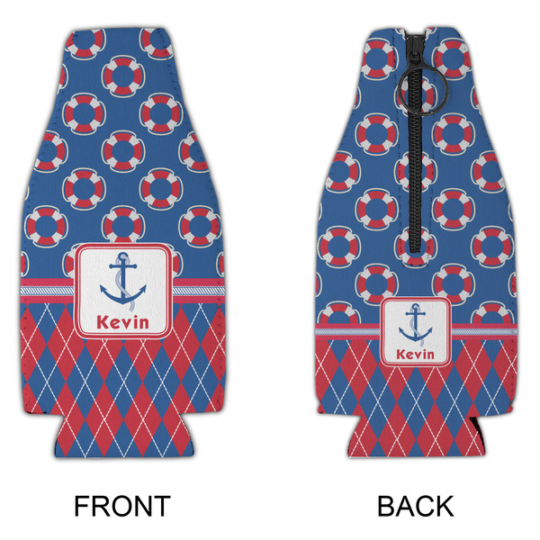 Buoy & Argyle Print Zipper Bottle Cooler - APPROVAL