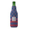 Buoy & Argyle Print Zipper Bottle Cooler - FRONT (bottle)