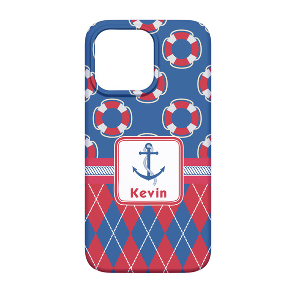 Buoy & Argyle Print iPhone 13 Case - Back