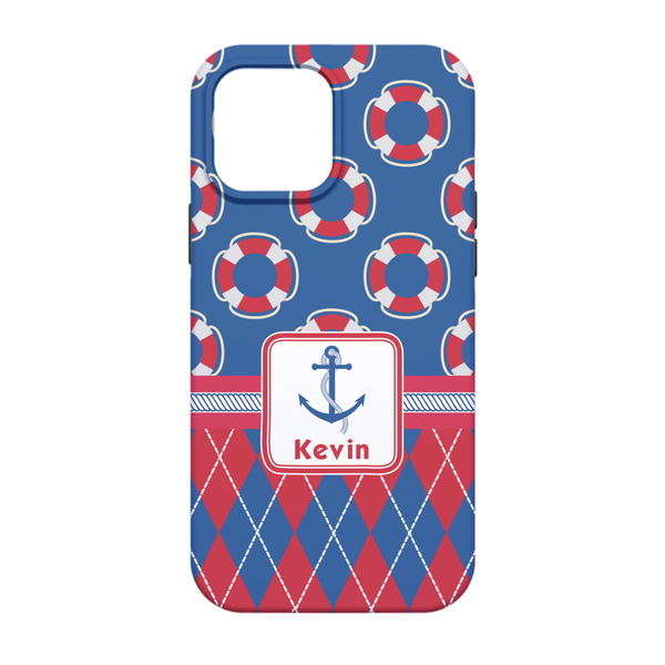 Buoy & Argyle Print iPhone 13 Pro Tough Case - Back