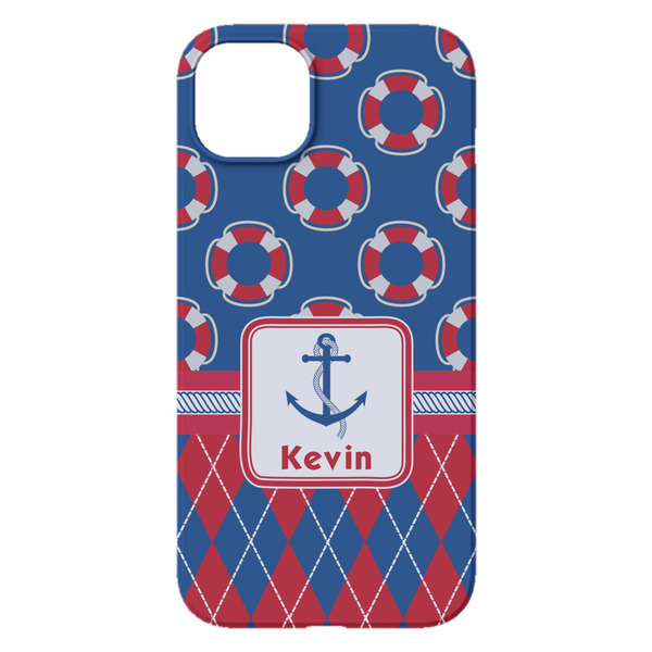 Buoy & Argyle Print iPhone 14 Pro Max Case - Back