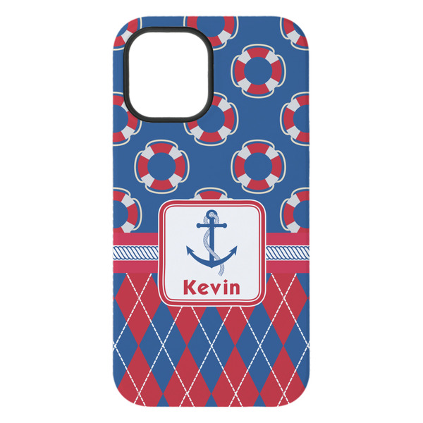 Buoy & Argyle Print iPhone 15 Plus Tough Case - Back