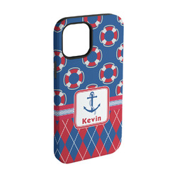 Buoy & Argyle Print iPhone Case - Rubber Lined - iPhone 15 Pro (Personalized)