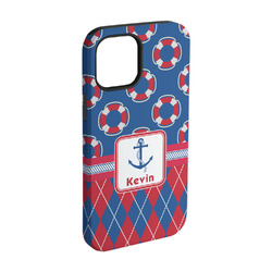 Buoy & Argyle Print iPhone Case - Rubber Lined - iPhone 15 (Personalized)