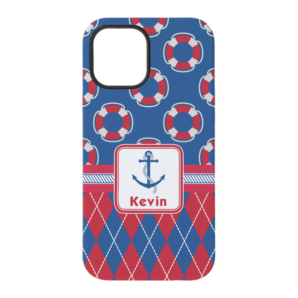 Buoy & Argyle Print iPhone 15 Tough Case - Back