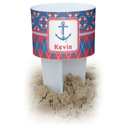 Buoy & Argyle Print Beach Spiker Drink Holder (Personalized)