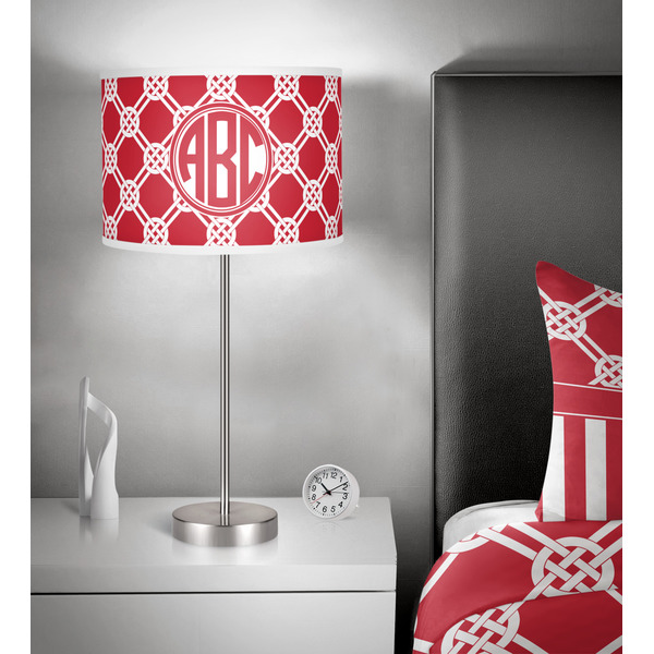 Celtic Knot 13 inch drum lamp shade - in room