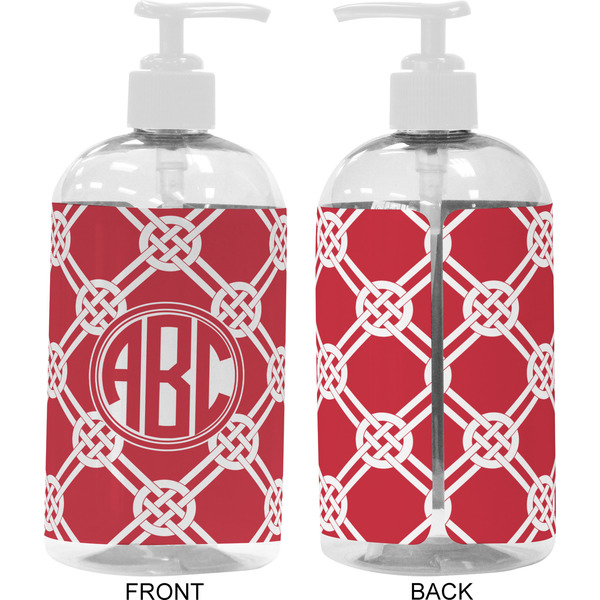 Celtic Knot 16 oz Plastic Liquid Dispenser- Approval- White