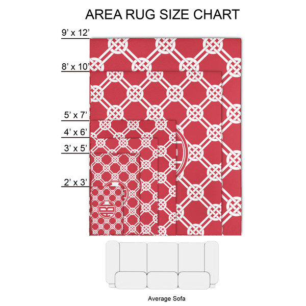 Celtic Knot 2'x3' Indoor Area Rugs - Size Chart