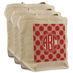 Celtic Knot Reusable Cotton Grocery Bags - Set of 3 (Personalized)